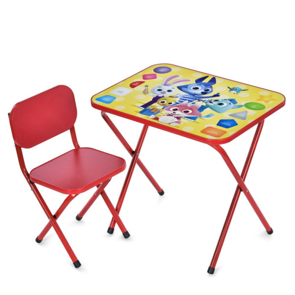 Дитячий столик складаний зі стільчиком M 5964-3 червоний (M 5964-3)