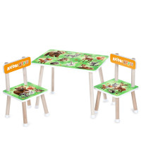 Детский Столик M 501-3 столешница 60 х 40 см, 2 стульчика(M 501-3)