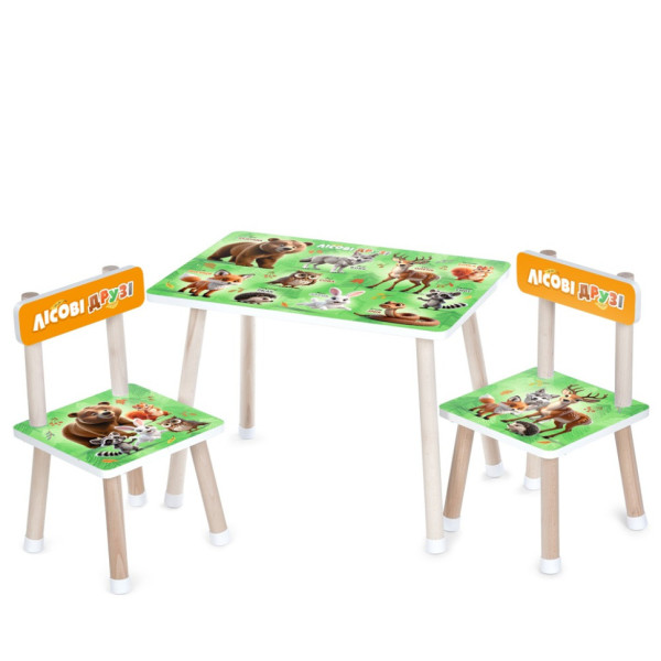 Дитячий Столик M 501-3 стільниця 60 х 40 см, 2 стільчики (M 501-3)