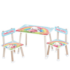 Дитячий столик M 501-34 стільниця 60 х 40 см, 2 стільчики (M 501-34)