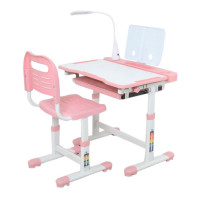 Детская Парта M 5068-8-2 со стулом, розовый, подставка для книги(M 5068-8-2)