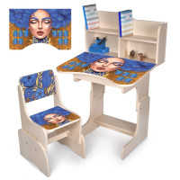 Дитяча Парта N 2071-6-2 дерево, зі стільчиком (N 2071-6-2)