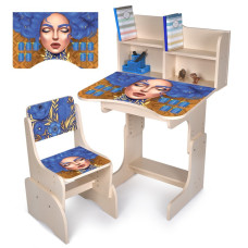 Дитяча Парта N 2071-6-2 дерево, зі стільчиком (N 2071-6-2)