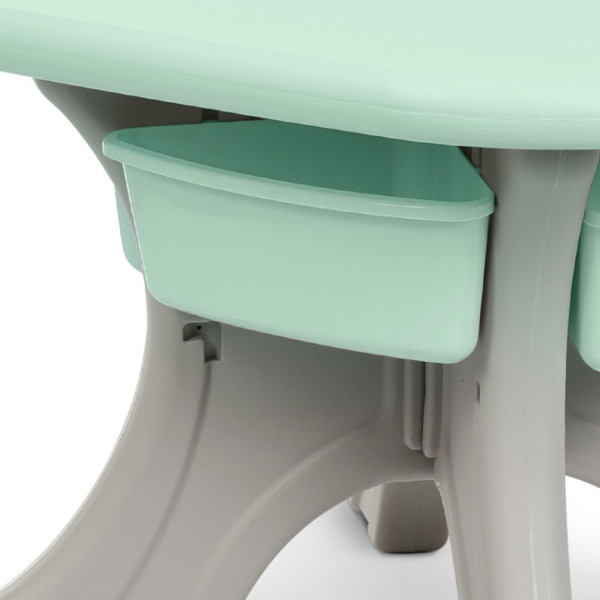 Дитячий столик з двома стільцями NEW TABLE-5 бежево-м'ятний (NEW TABLE-5)