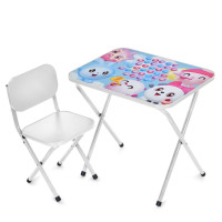 Детский столик складной со стульчиком M 5971-1 металлик(M 5971-1)