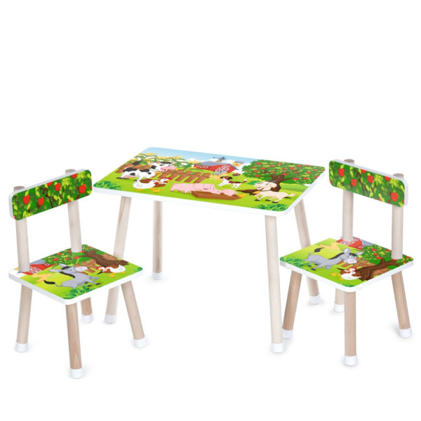 Дитячий столик M 501-16 стільниця 60 х 40 см, 2 стільчики (M 501-16)