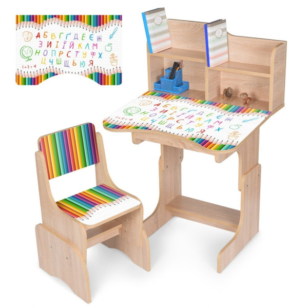 Дитяча Парта N 2071-11-3 коричневий, зі стільчиком (N 2071-11-3)