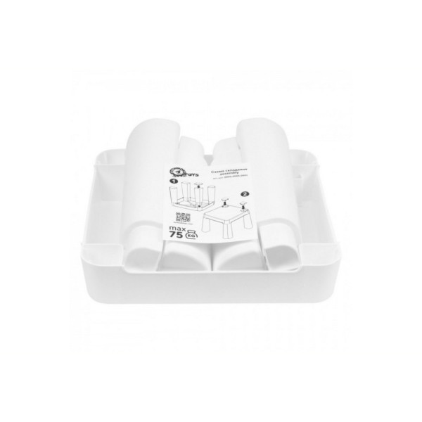 Дитячий табурет 0891TXK білий, до 75 кг 32 х 32 х 28 см (0891TXK)