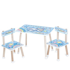 Дитячий Столик M 501-1 стільниця 60 х 40 см, 2 стільчики (M 501-1)