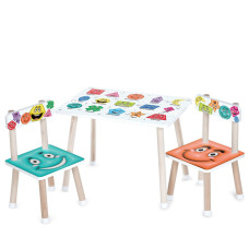 Дитячий Столик M 501-4 стільниця 60 х 40 см, 2 стільчики (M 501-4)