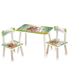 Дитячий столик M 501-35 стільниця 60 х 40 см, 2 стільчики (M 501-35)