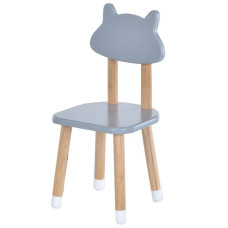Дитячий стільчик "Котик" 04-5C4 сірий, МДФ (04-5C4)