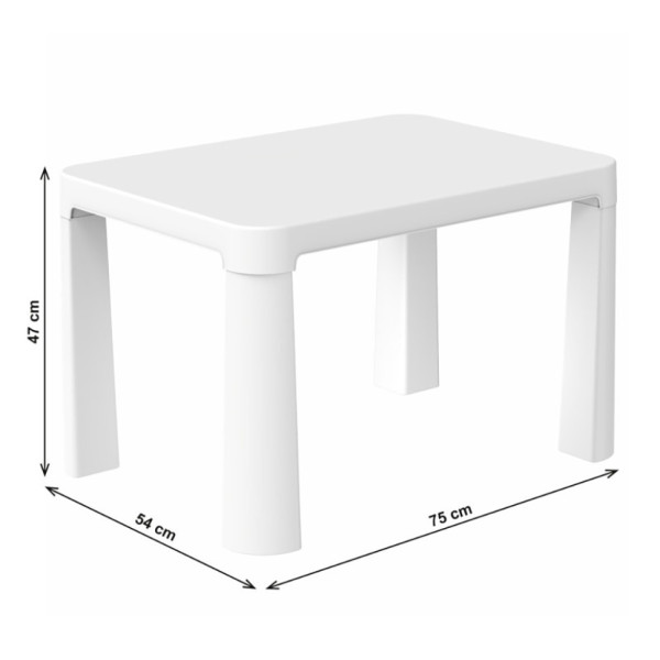 Дитячий ігровий столик 0402ТХК білий пластик 75х54х47 см (0402ТХК)