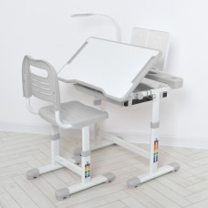 Парта M 5068-11 підставка для книги, лампа, сірий (M 5068-11)