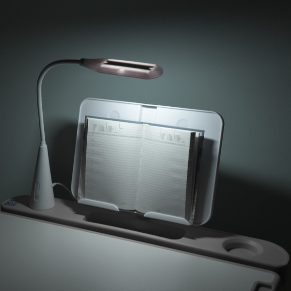 Парта M 5068-11 підставка для книги, лампа, сірий (M 5068-11)