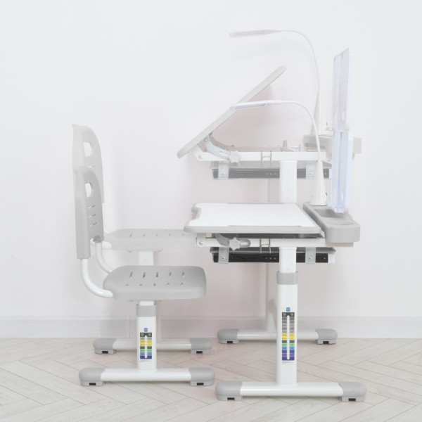 Парта M 5068-11 підставка для книги, лампа, сірий (M 5068-11)