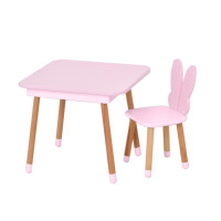 Столик зі стільцем "Метелик" 10-025R-BOX з ящиком, рожевий (10-025R-BOX)