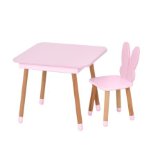 Столик зі стільцем "Метелик" 10-025R-BOX з ящиком, рожевий (10-025R-BOX)