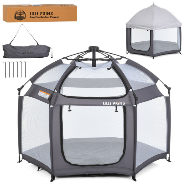 Дитяча платка манеж MR 1515 Platinum Grey 140х124х110 см (MR 1515 Platinum Grey)