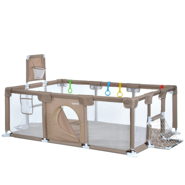 Дитяче ліжко-манеж MR 1338-BG, з баскетбольним кільцем (MR 1338-BG)