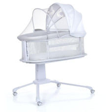 Дитяче ліжечко-люлька 3 в 1 Mastela 3328 приставна, музика, таймер, москітна сітка, білий (3328)