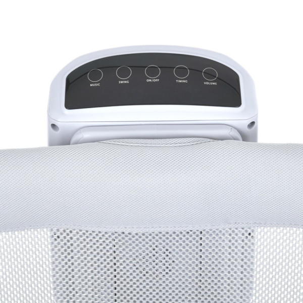 Дитяче ліжечко-люлька 3 в 1 Mastela 3328 приставна, музика, таймер, москітна сітка, білий (3328)