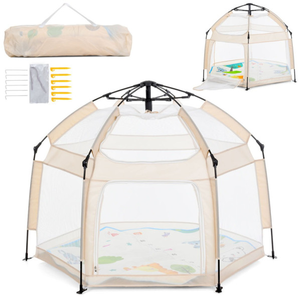 Дитячий манеж MR 1512 Ivory Beige 146×127×110 см (MR 1512 Ivory Beige)