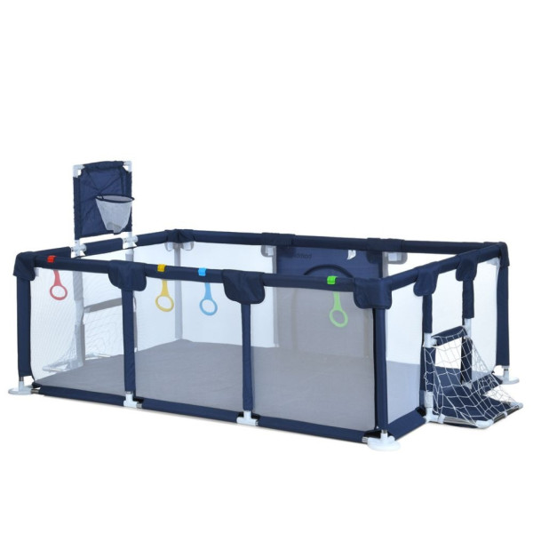 Дитяче ліжко-манеж MR 1338-BL, з баскетбольним кільцем (MR 1338-BL)