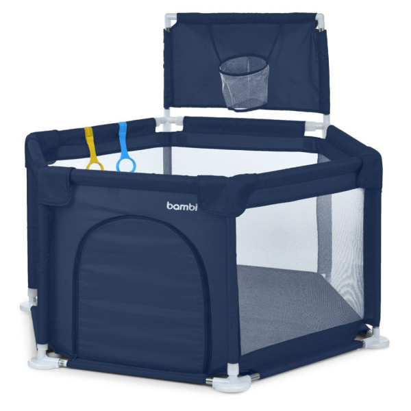 Дитяче ліжко-манеж MR 1340-BL, ширина з ніжками 132 см (MR 1340-BL)