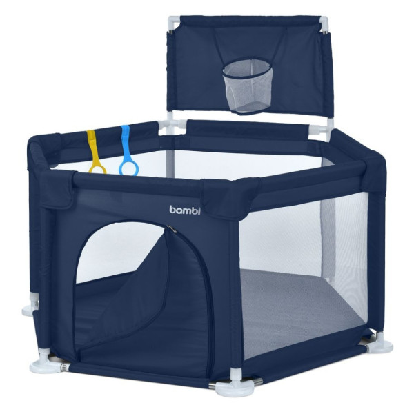 Дитяче ліжко-манеж MR 1340-BL, ширина з ніжками 132 см (MR 1340-BL)