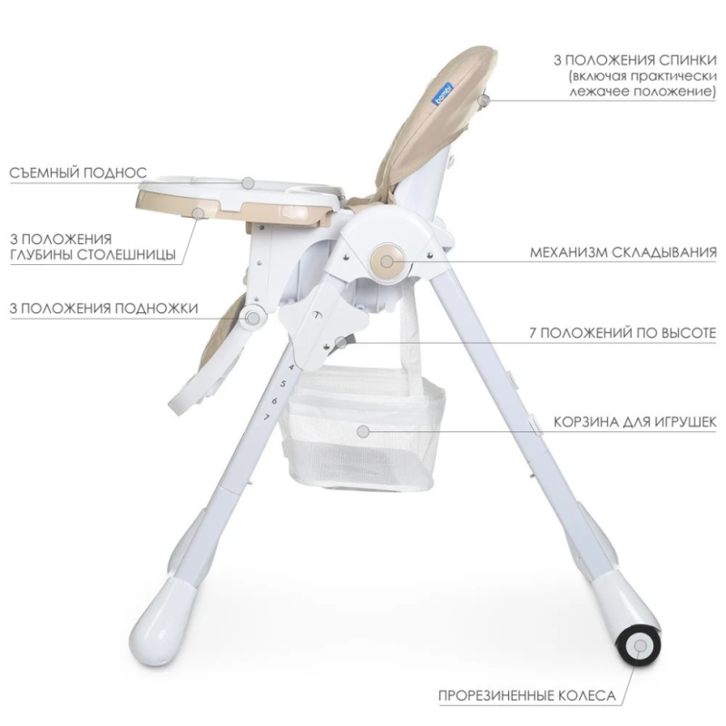 Стільчик для годування Bambi M 3890 Сaramel QT