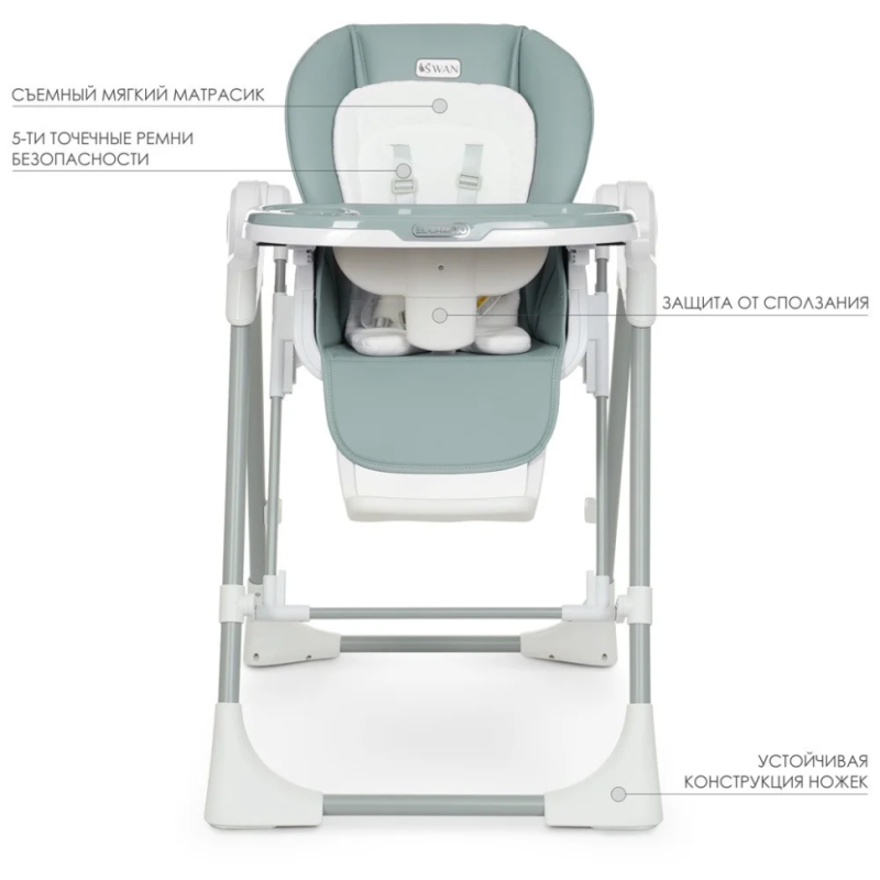 Стільчик для годування El Camino ME 1087 Pale Green