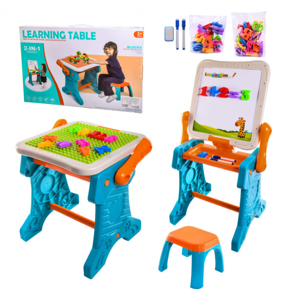 Дитяча парта-дошка для малювання 2055 зі стільцем