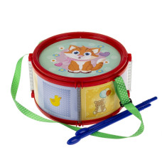 Барабан дитячий, маленький Colorplast 1-003 на шлейці (1-003)