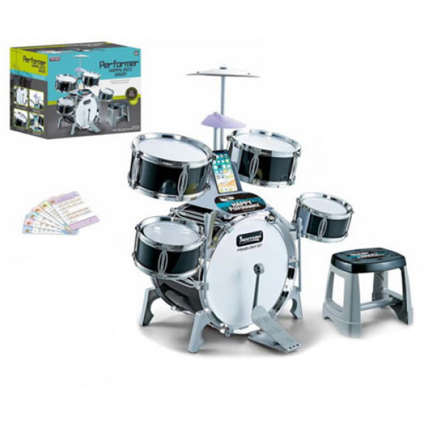 Барабанна установка M33A барабани 5 шт, стільчик, 6 карток