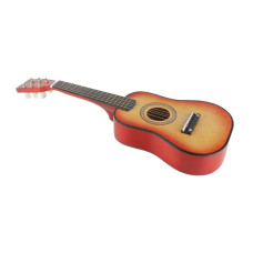 Игрушечная гитара с медиатором M 1369 деревянная  Оранжевый(1369Orange)