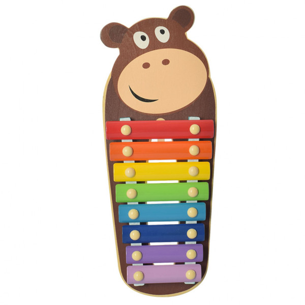 Детская игрушка Ксилофон WW-189 деревянный Бегемот(WW-189-4)