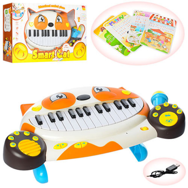 Дитяче піаніно Кіт з мікрофоном 8710D, 28 клавіш (8710D)