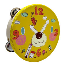 Дерев'яна іграшка Бубен "Годинник" MD 0367-53 діаметр 15 см (MD 0367-53)