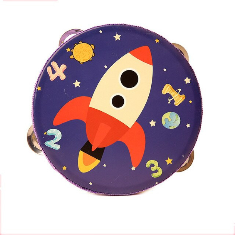 Деревянная игрушка Бубен MD 0367-1 диаметр 15 см