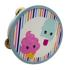 Дерев'яна іграшка Бубен "Морозиво" MD 0367-48 діаметр 15 см (MD 0367-48)