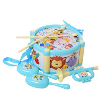 Дитячі Музичні інструменти 890-18 (Turquoise) барабан, дудка, маракаси (890-18(Turquoise))