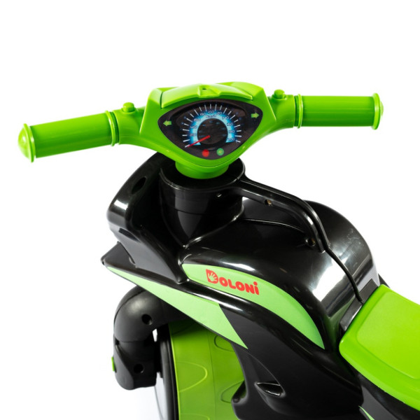 Мотобайк беговел Doloni Toys 0138/590 Черно-Зелёный