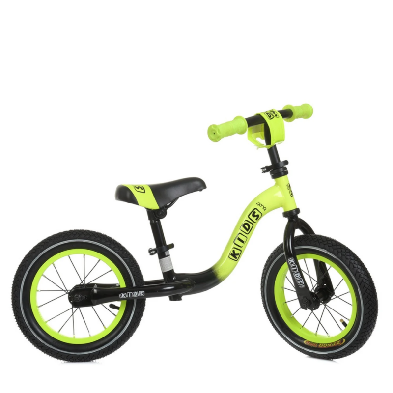 Біговел дитячий Profi Kids ML1201A-2 зелено-чорний, 12 дюймів Біговел дитячий Profi Kids ML1201A-2 зелено-чорний, 12 дюймів