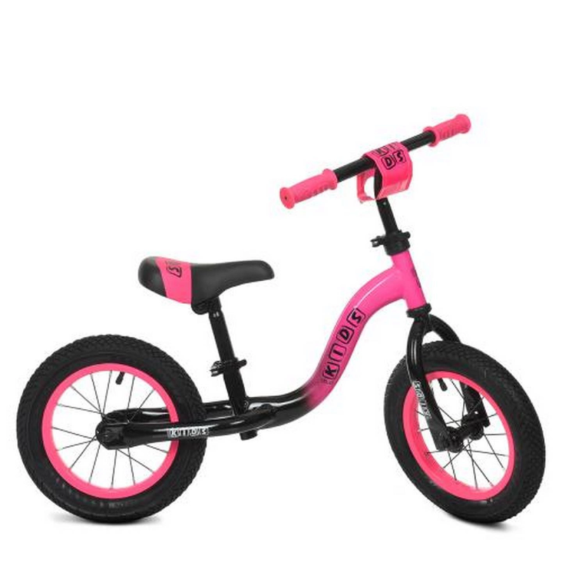 Біговел дитячий Profi Kids ML1201A-4 рожево-чорний, 12 дюймів Біговел дитячий Profi Kids ML1201A-4 рожево-чорний, 12 дюймів