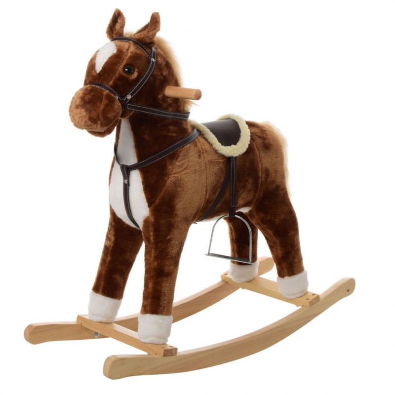 Дитяча конячка качалка MP 0082 зі звуком Дитяча конячка качалка MP 0082 зі звуком