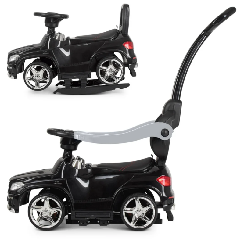 Каталка-толокар Metr+ M 3186L-2 Черный 3 в 1 Каталка-толокар Metr+ M 3186L-2 Черный 3 в 1