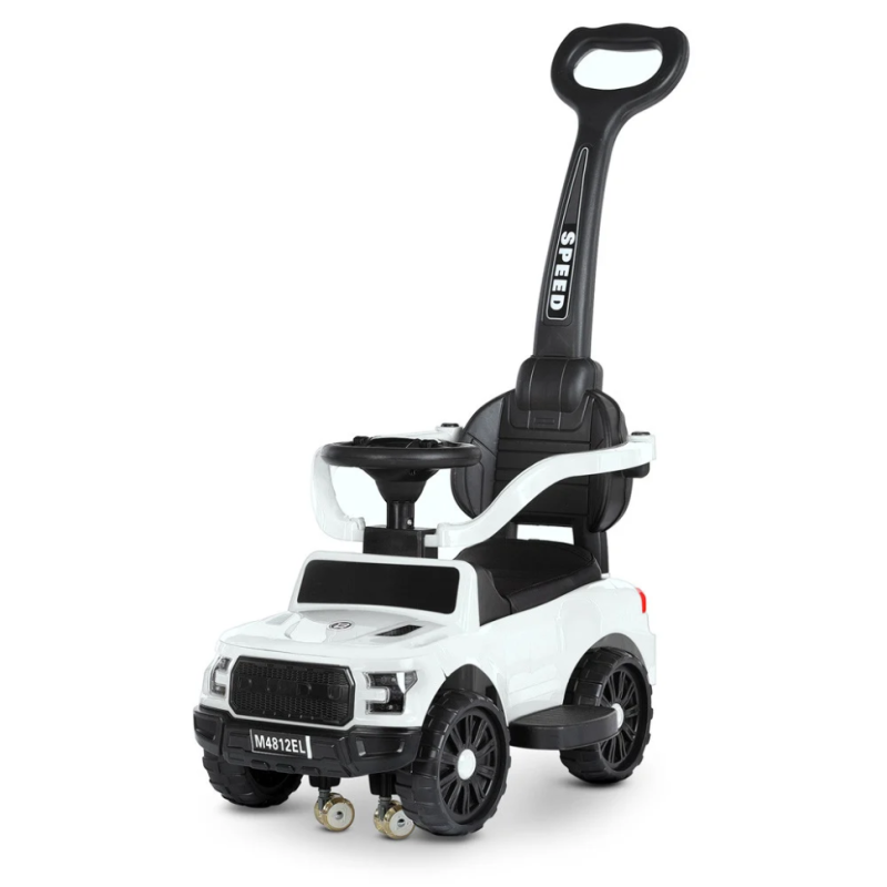 Каталка-толокар Bambi Racer M 4812EL-1 белый 2-в-1 Каталка-толокар Bambi Racer M 4812EL-1 белый 2-в-1