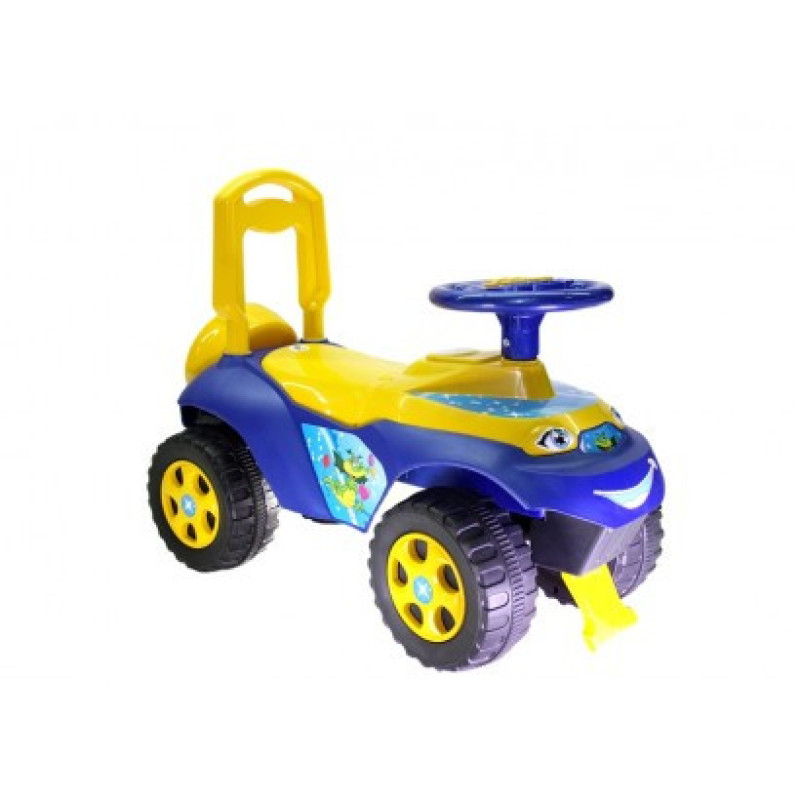 Дитячий толокар Машинка 0141/04 жовто-синій Дитячий толокар Машинка 0141/04 жовто-синій