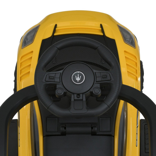 Дитяча каталка-толокар 2 в 1 M 5106-6 жовтий, з батьківською ручкою (M 5106-6)